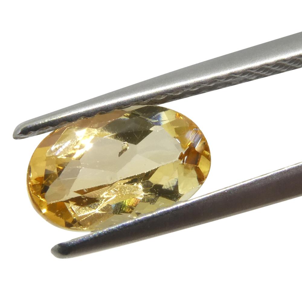 1.36ct Oval Orange Imperial Topaz from Brazil Unheated For Sale 7
