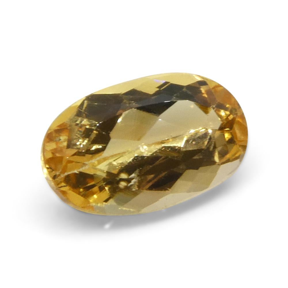 1.36ct Oval Orange Imperial Topaz from Brazil Unheated For Sale 3