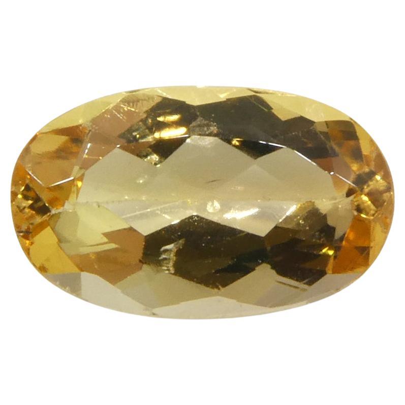 1.36ct Oval Orange Imperial Topaz from Brazil Unheated For Sale