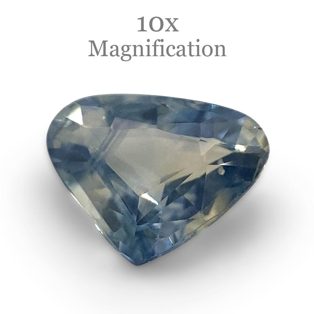 1.36ct Pear Icy Blue Sapphire from Sri Lanka Unheated For Sale 4