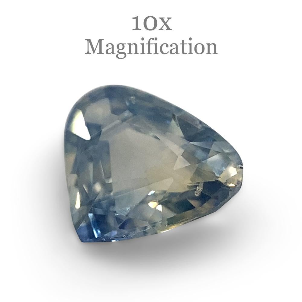 1.36ct Pear Icy Blue Sapphire from Sri Lanka Unheated For Sale 5
