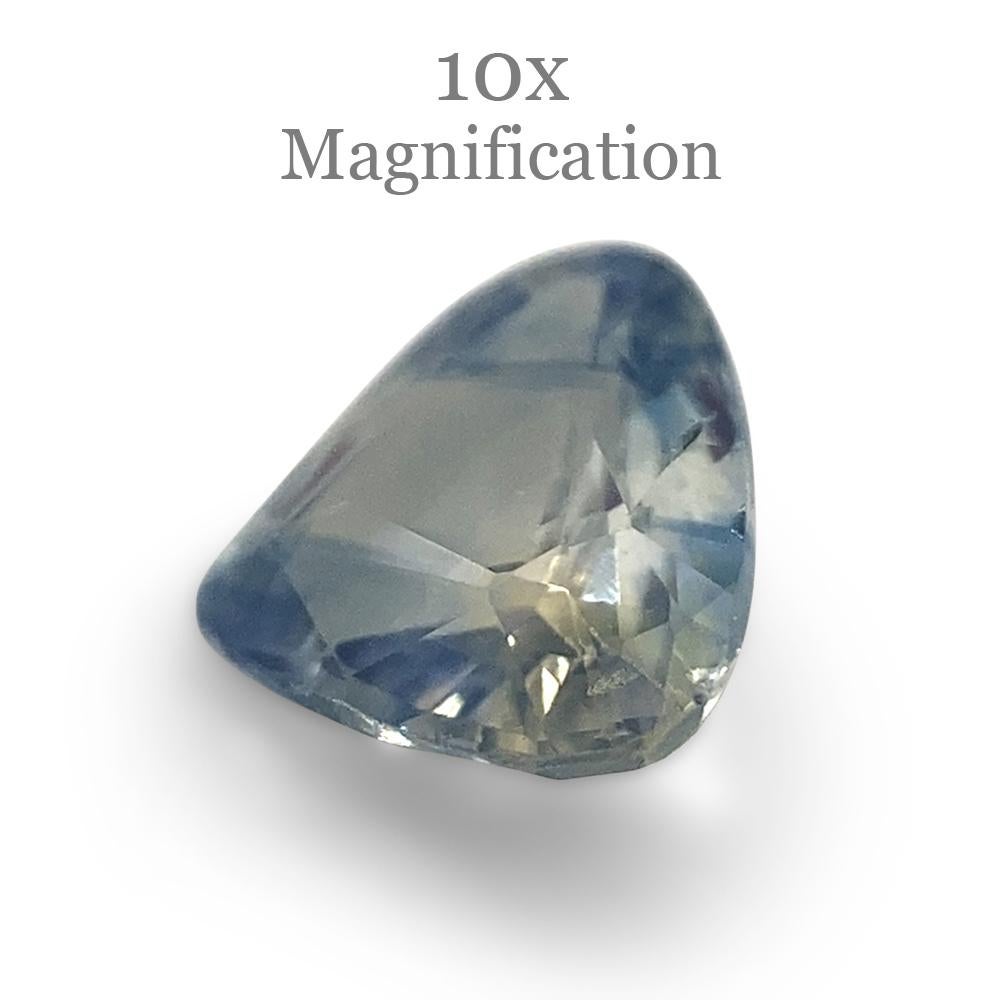 1.36ct Pear Icy Blue Sapphire from Sri Lanka Unheated For Sale 6