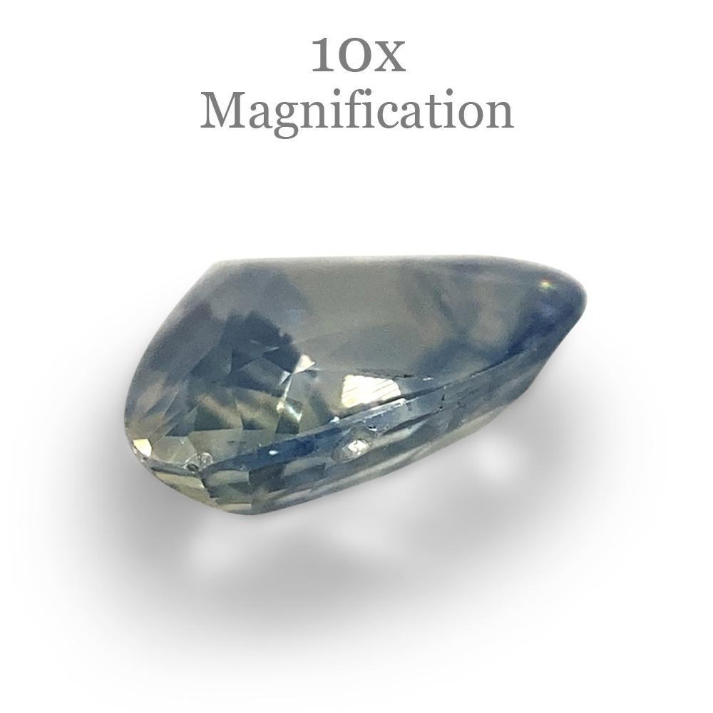 1.36ct Pear Icy Blue Sapphire from Sri Lanka Unheated For Sale 7