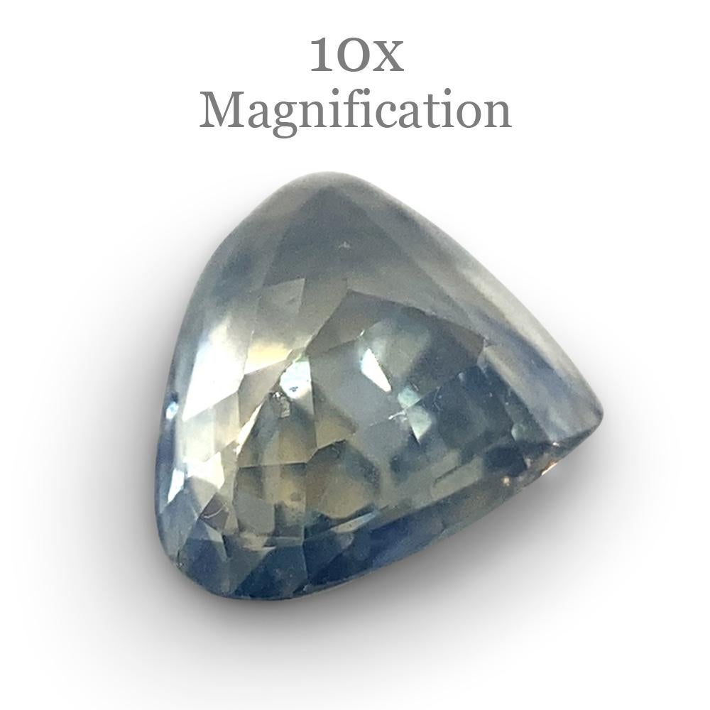 Brilliant Cut 1.36ct Pear Icy Blue Sapphire from Sri Lanka Unheated For Sale