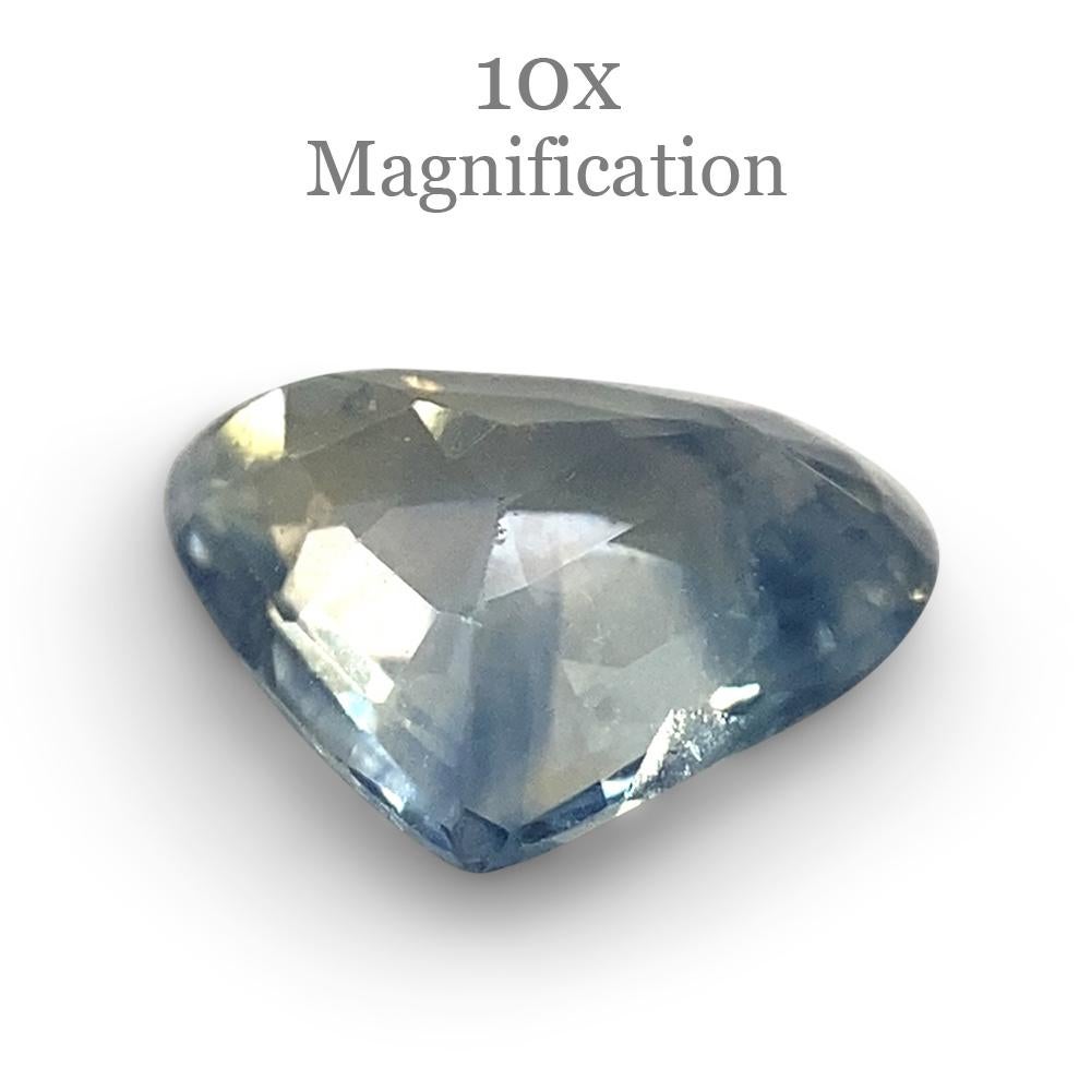 1.36ct Pear Icy Blue Sapphire from Sri Lanka Unheated In New Condition For Sale In Toronto, Ontario