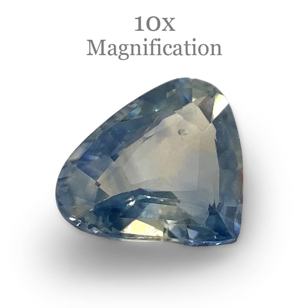 1.36ct Pear Icy Blue Sapphire from Sri Lanka Unheated For Sale 1