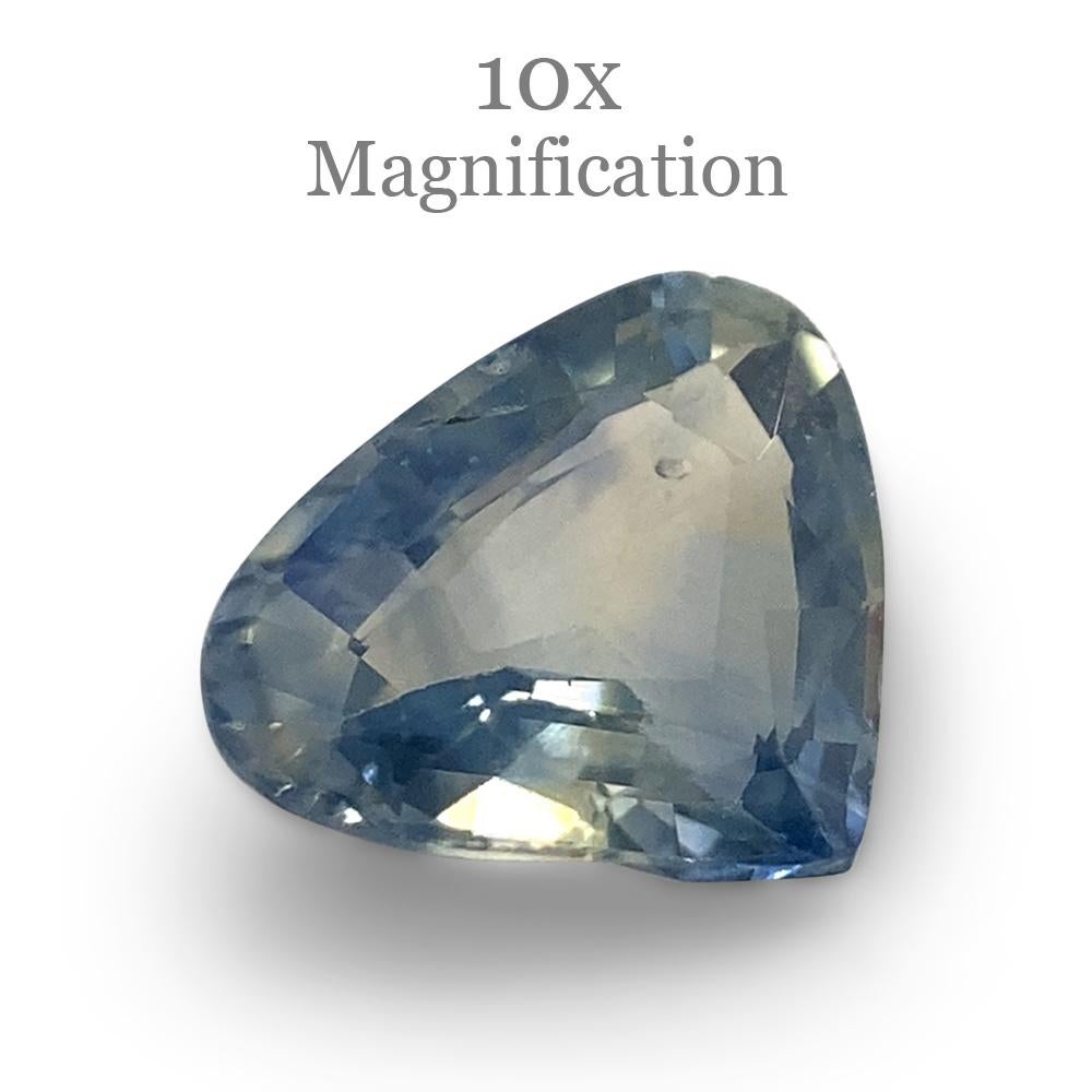 1.36ct Pear Icy Blue Sapphire from Sri Lanka Unheated For Sale 2