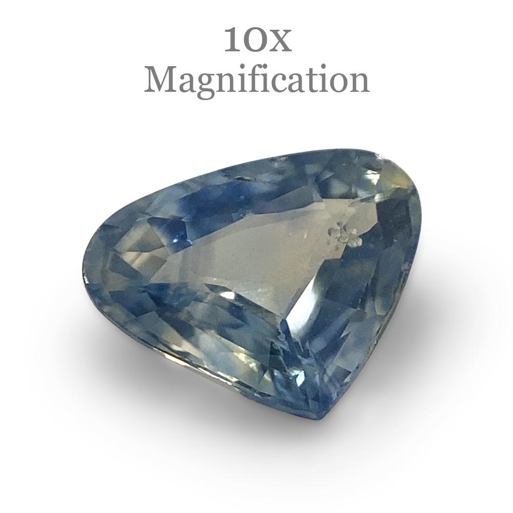 1.36ct Pear Icy Blue Sapphire from Sri Lanka Unheated For Sale 3