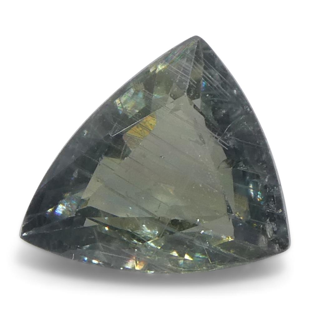 Zafiro verde trillón/triángulo de 1,36 ct de África Oriental en Nuevo estado para la venta en Toronto, Ontario