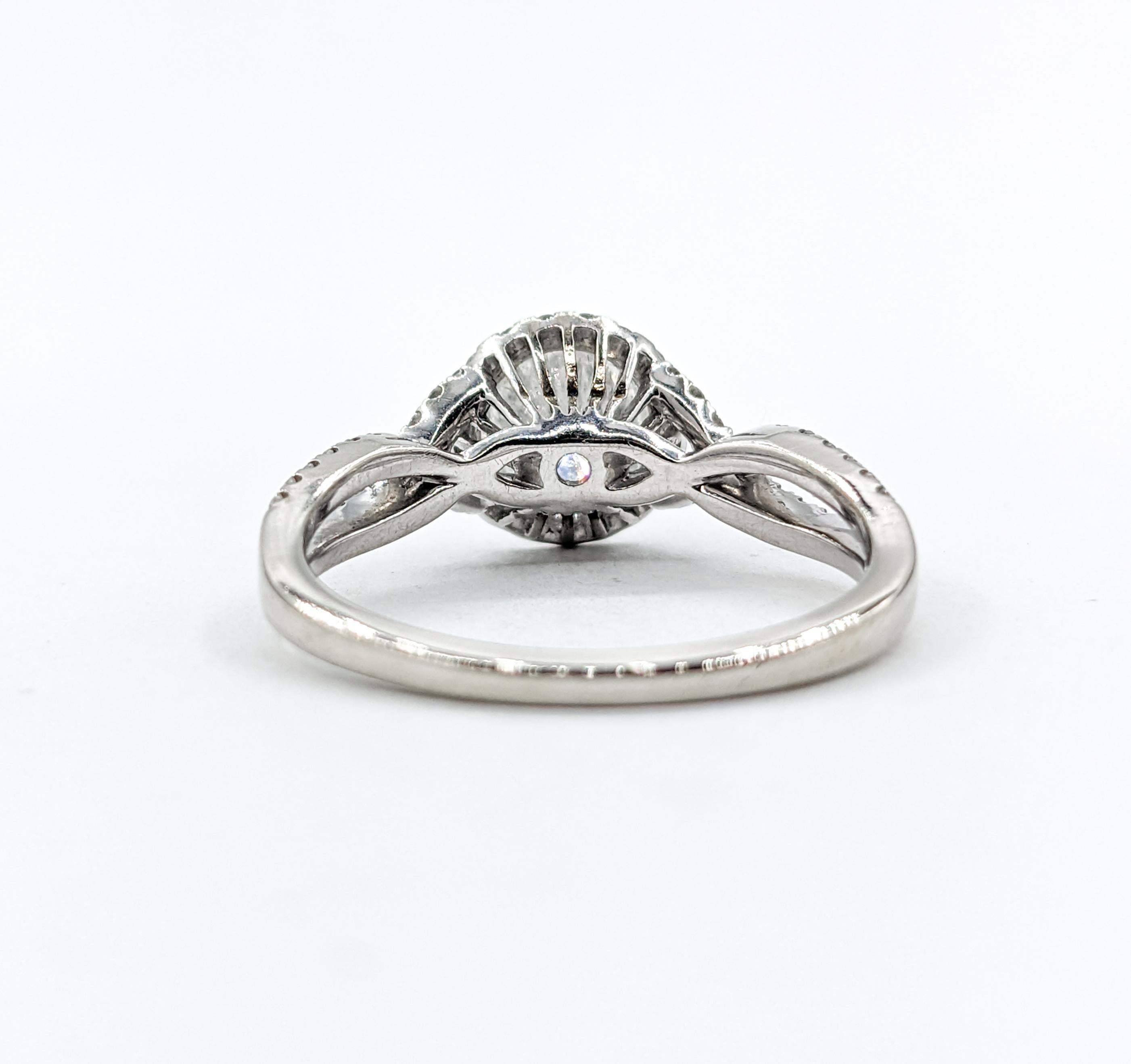 1.36ctw Diamond Ring In White Gold For Sale 4