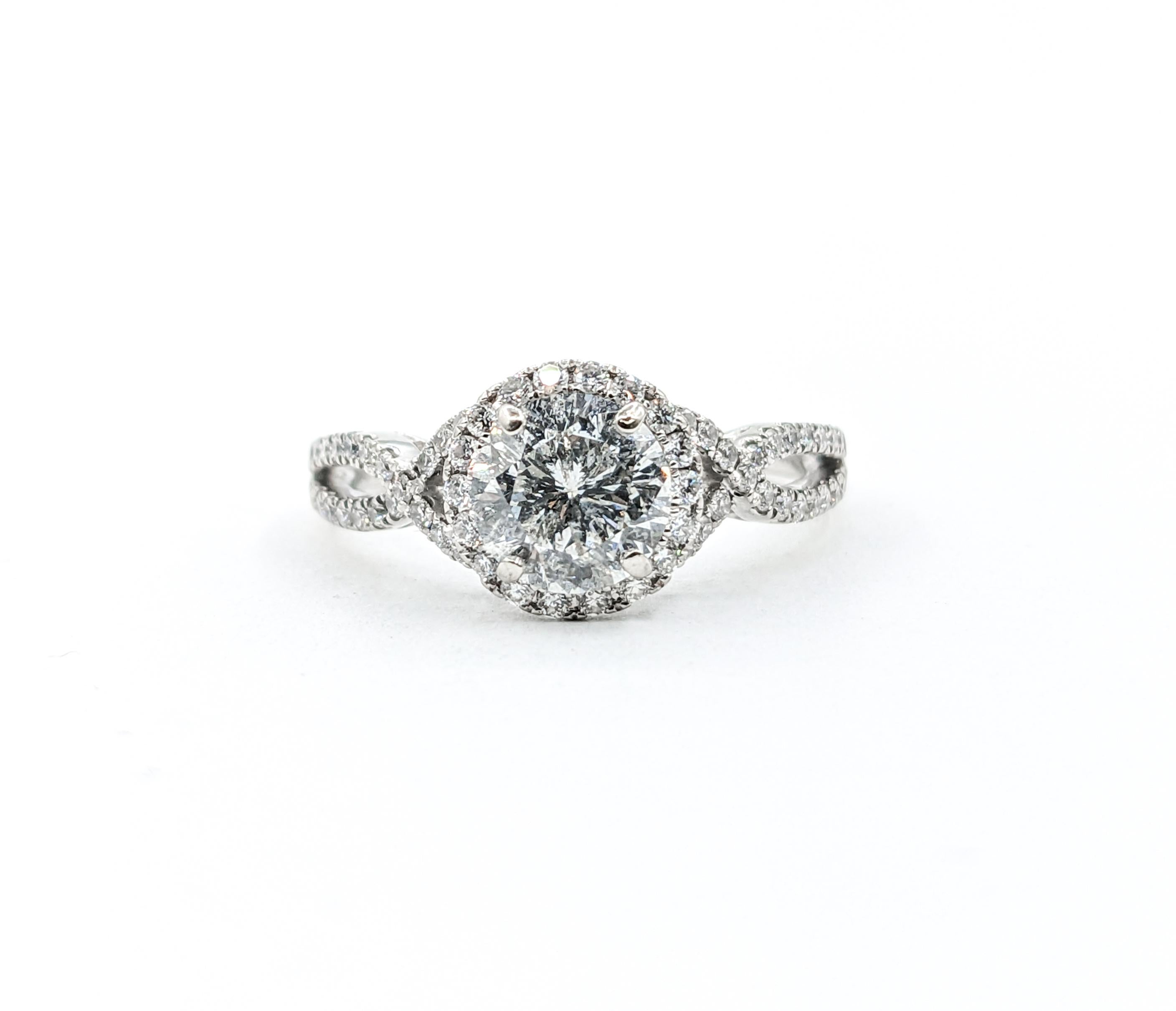 1.36ctw Diamond Ring In White Gold For Sale 6