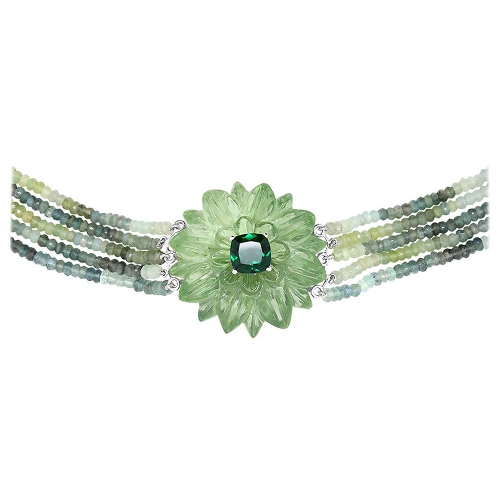 CONSTANCE ABERNATHY Carved Hardstone Necklace at 1stDibs