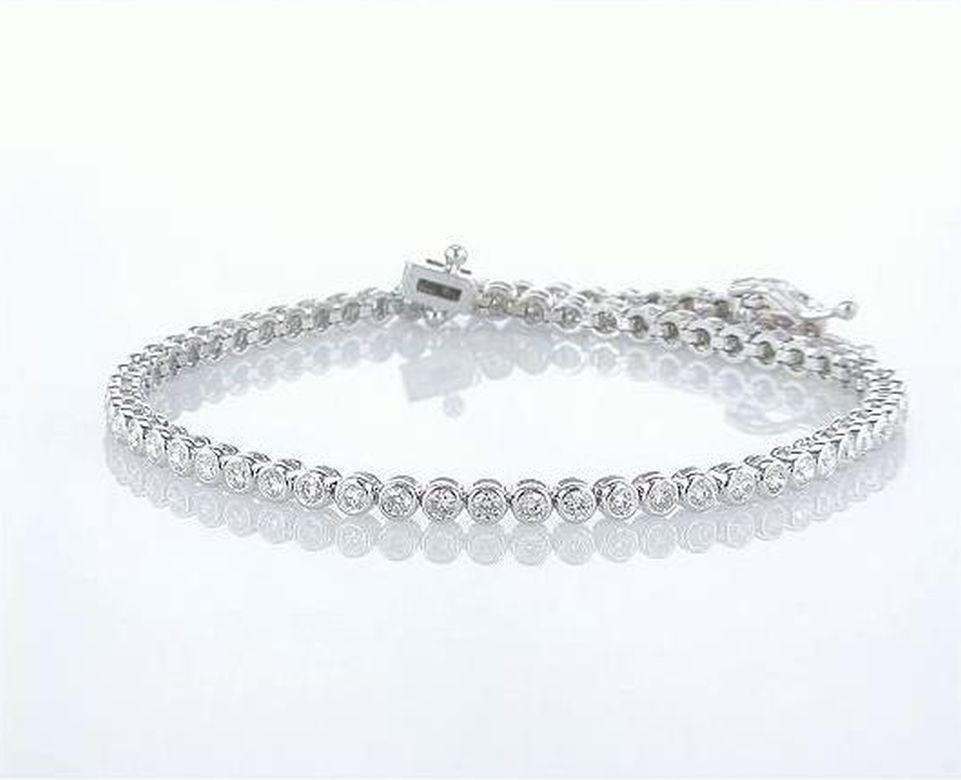 Timeless 1.37 Carat tennis bracelet that will always stay in fashion due to it timeless allure. 
The bracelet features 66 round cut diamonds mounted on 14K white gold and done with precise goldsmith work. 

*** This specific jewel has been already