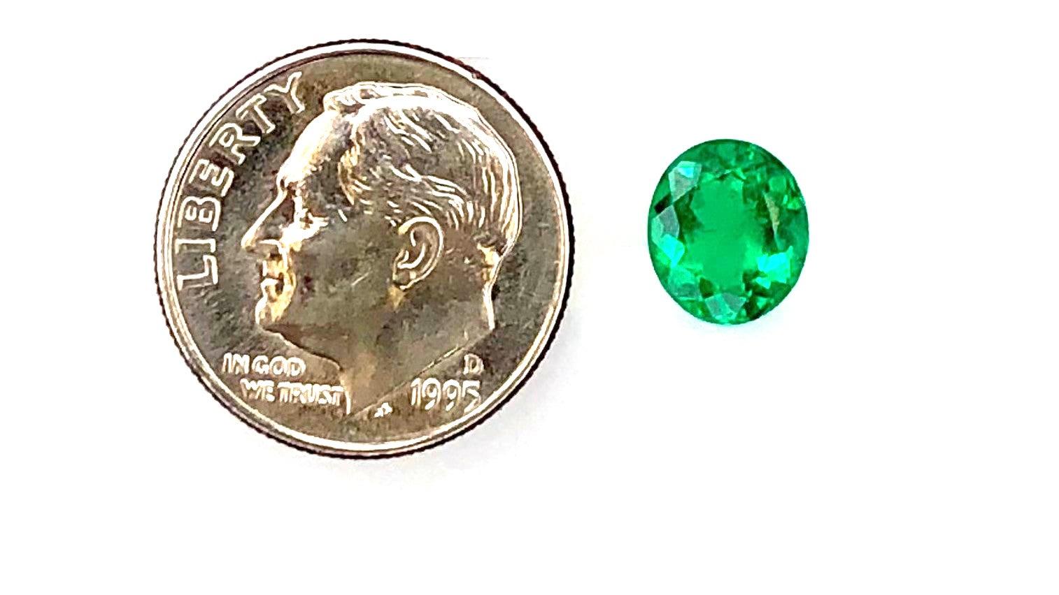 1.37 Carat Emerald Oval, Unset Loose Gemstone, GIA Certified 2