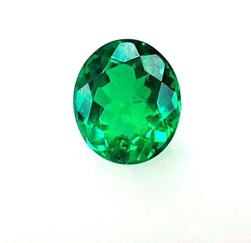 1.37 Carat Emerald Oval, Unset Loose Gemstone, GIA Certified 4