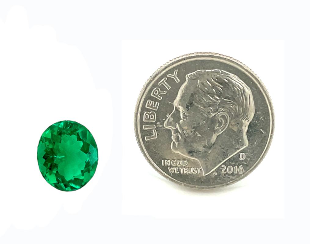 1,37 Karat Smaragd Oval, nicht gefasst, loser Edelstein, GIA zertifiziert im Angebot 6