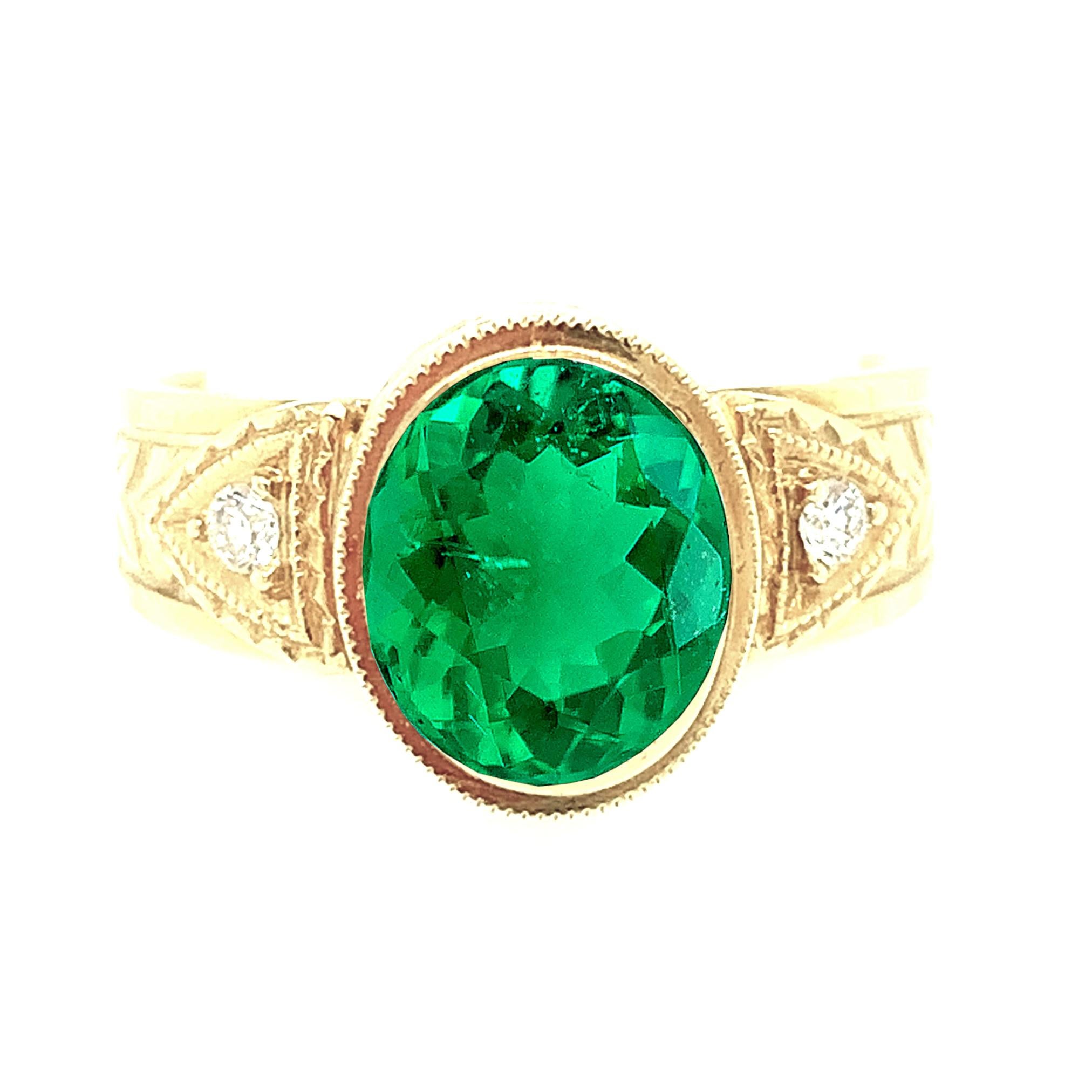 1,37 Karat Smaragd Oval, nicht gefasst, loser Edelstein, GIA zertifiziert im Angebot 8