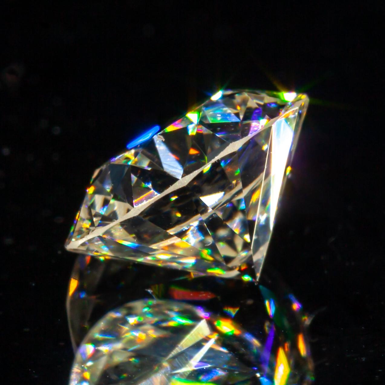Taille ronde Diamant taille ronde brillant de 1,37 carat non serti K/VS2 certifié GIA en vente
