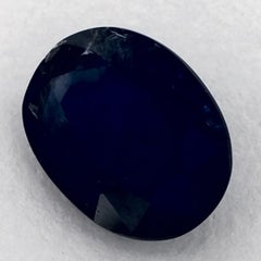 1.37 Karat Blauer Saphir Oval Loser Edelstein