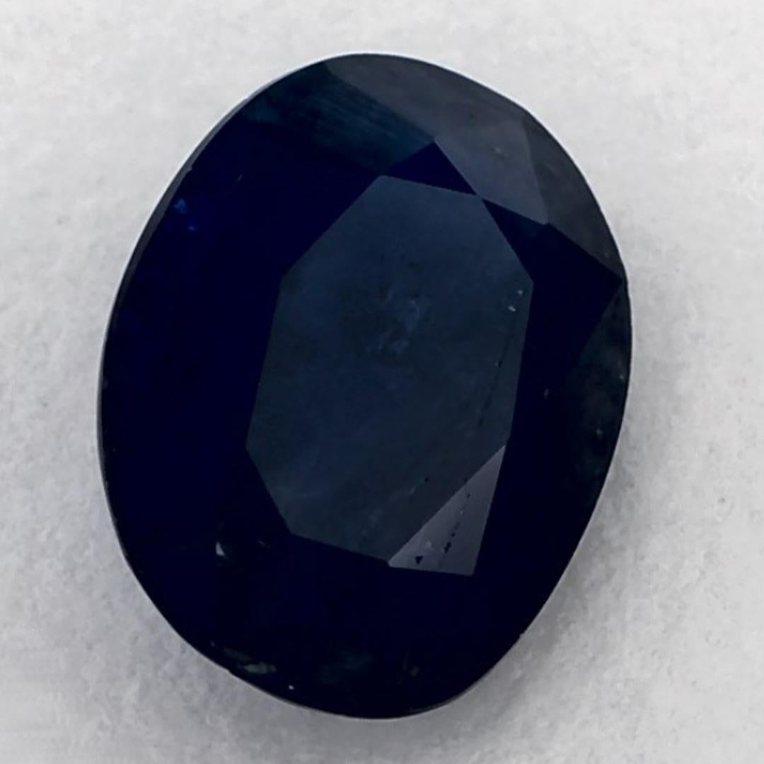1.37 carati di zaffiro blu ovale sfuso In condizioni Nuovo in vendita a Fort Lee, NJ