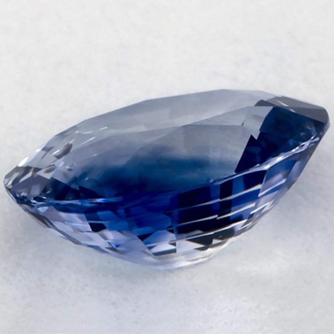 1.37 carati di zaffiro blu ovale sfuso in vendita 3