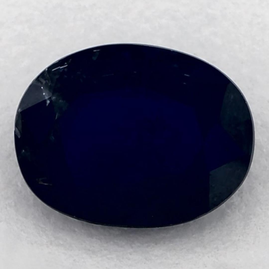 1.37 Ct Blue Sapphire Oval Loose Gemstone