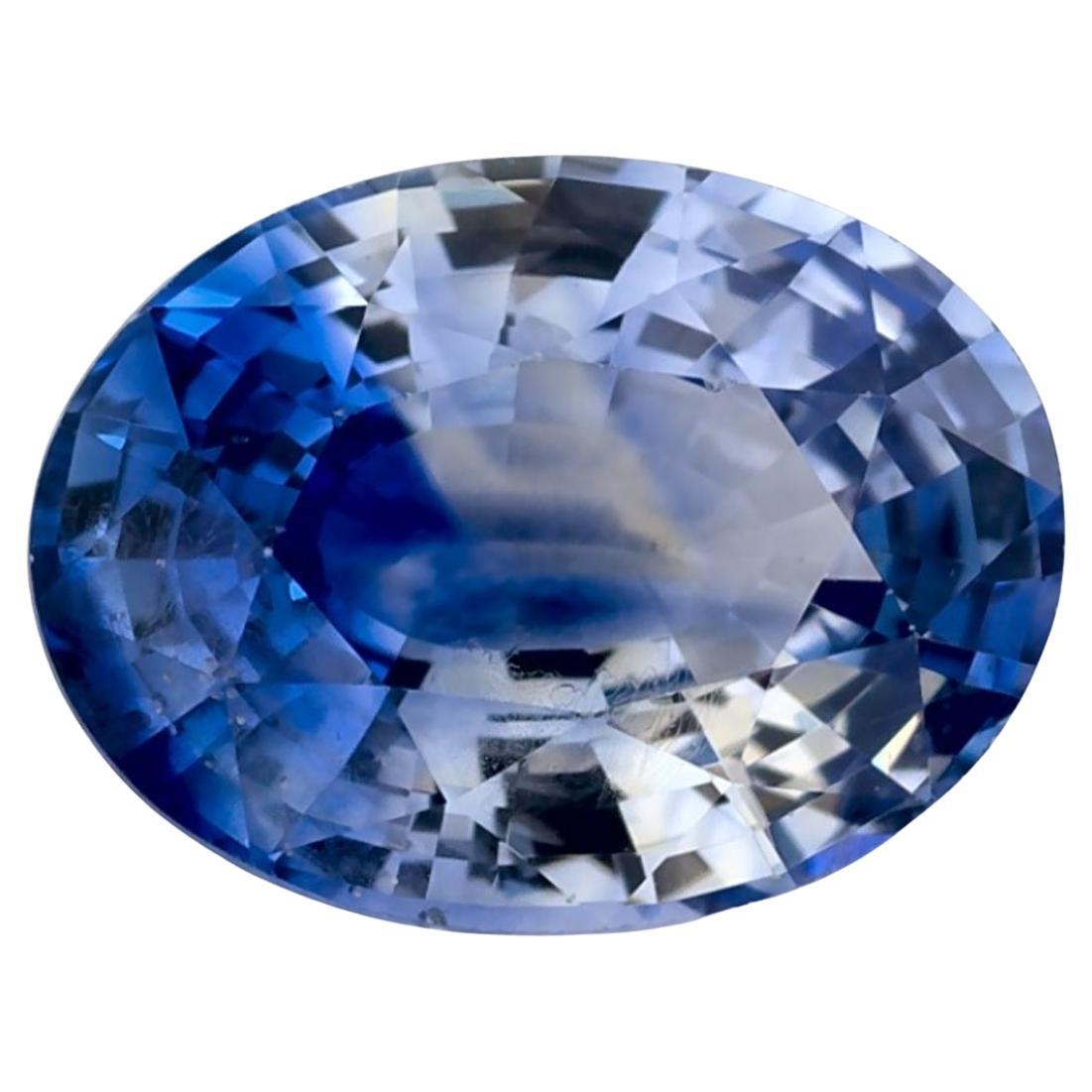 1.37 Karat Blauer Saphir Oval Loser Edelstein