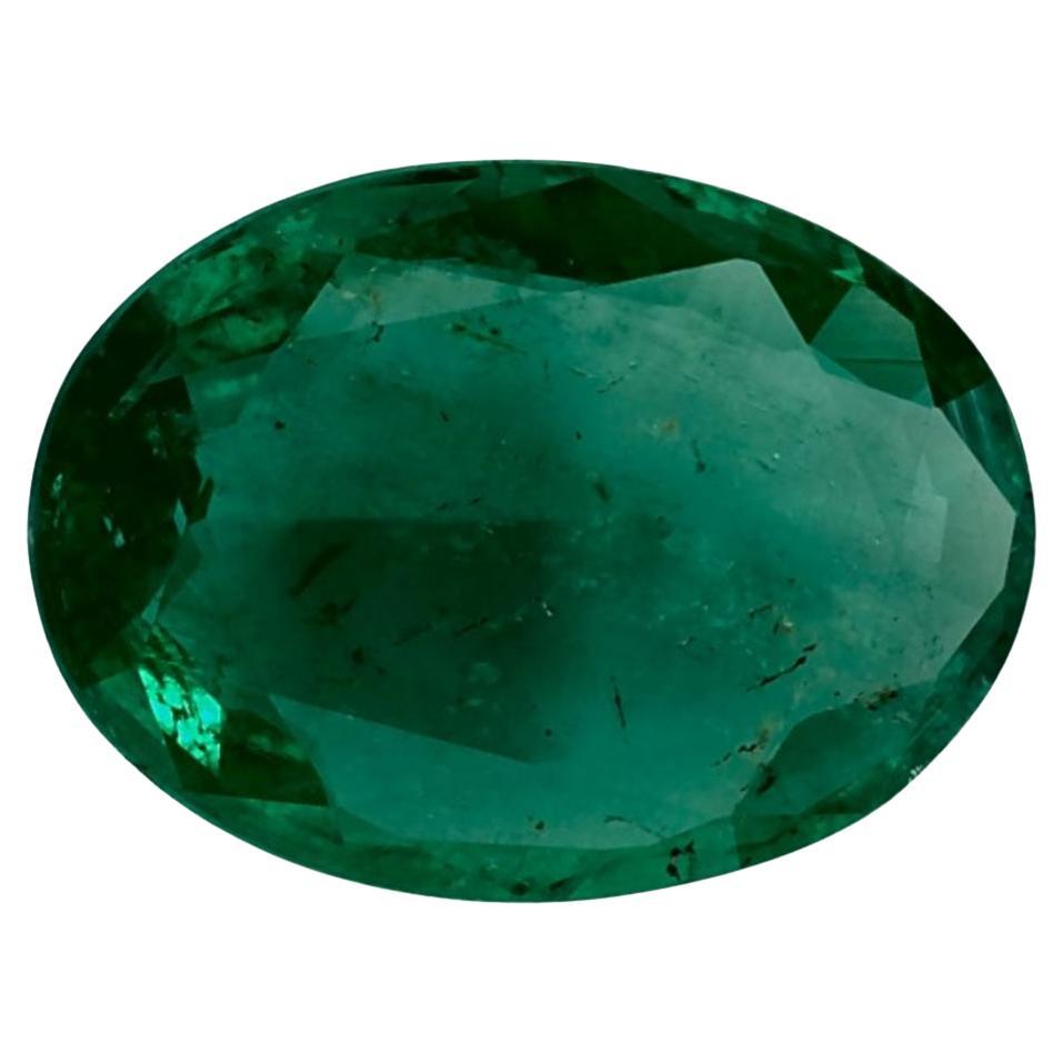 1.37 Ct Emerald Oval Loose Gemstone For Sale