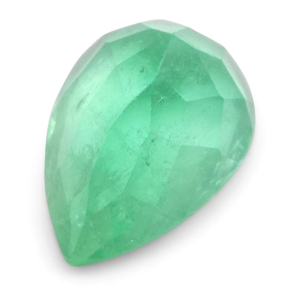 1.37 ct Pear Emerald GIA Certified Colombian For Sale 1