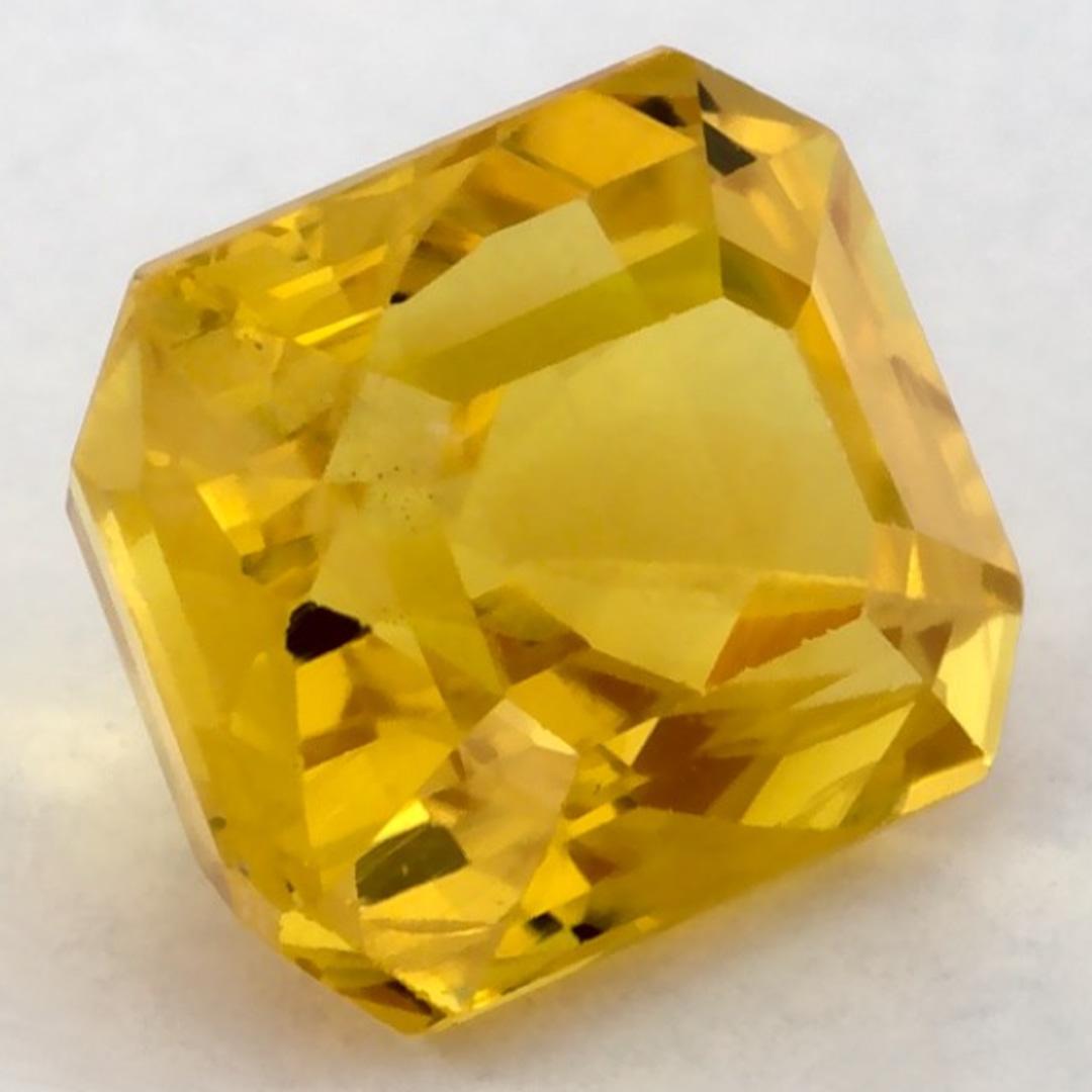 1.37 Ct Yellow Sapphire Octagon Loose Gemstone (pierre précieuse en vrac) Neuf - En vente à Fort Lee, NJ