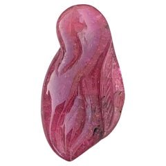 Antique 13.70 Carat Glamorous Rubellite Tourmaline Drilled Craving from Africa