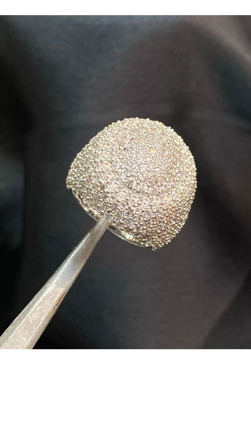 13.70 Carats Round Shape Natural Diamonds Gold Unisex  Ring For Sale 6