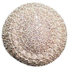 13.70 Carats Round Shape Natural Diamonds Gold Unisex  Ring