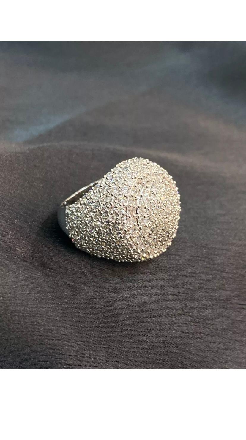 13.70 Carats Round Shape Natural Diamonds Gold Unisex  Ring For Sale 4