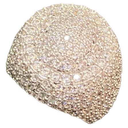 13.70 Carats Round Shape Natural Diamonds Gold Unisex  Ring For Sale