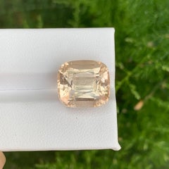 13.75 Carat Natural Loose Imperial Topaz Stone Cushion Cut Pakistani Gemstone