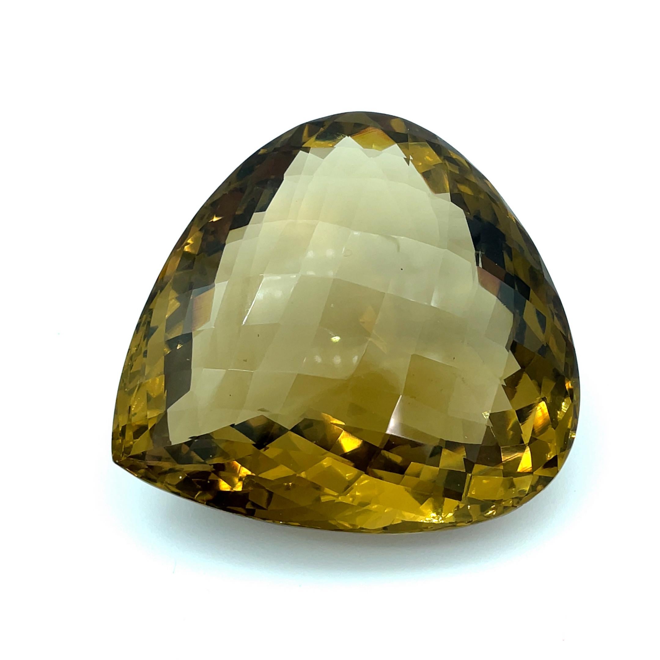 If you know someone who loves beautiful rocks and gemstones, this pear-shaped faceted smoky quartz is sure to impress! This glistening gemstone measures 3-3/8 x 3-1/4 x 1-1/2