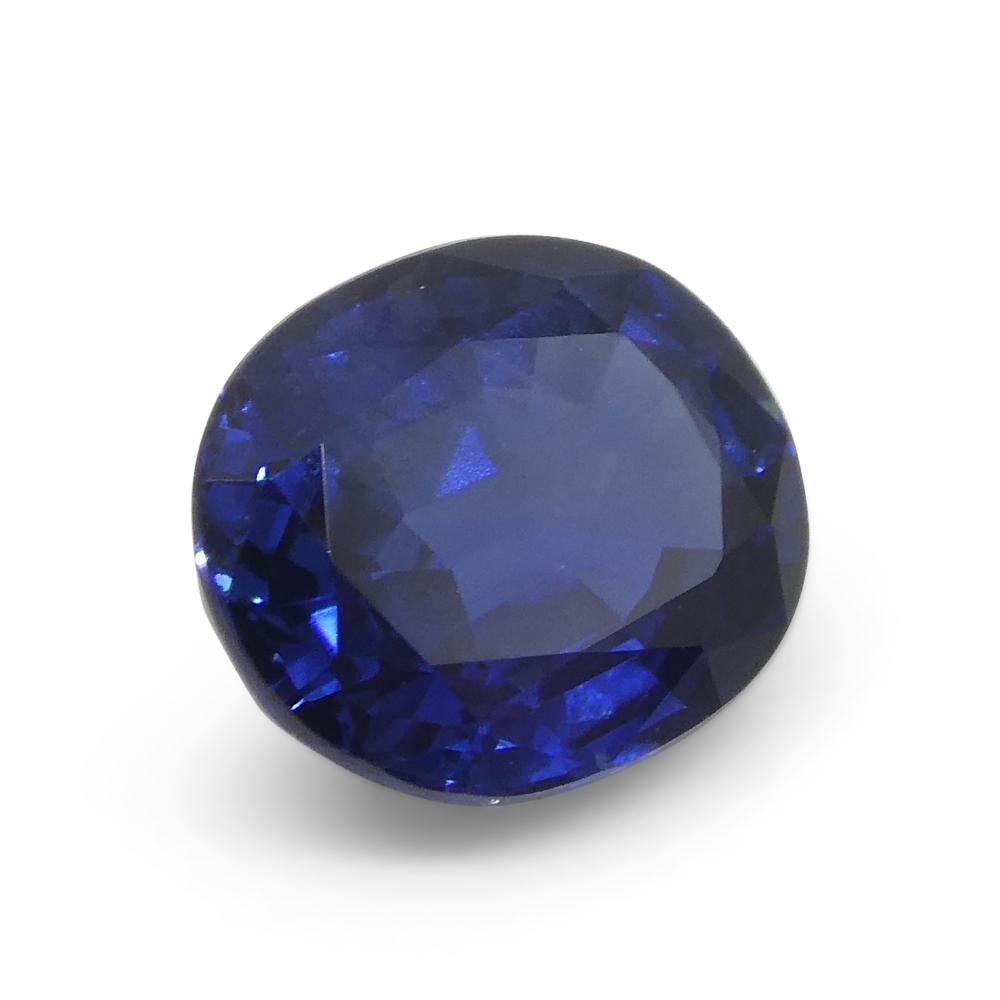 1.37ct Cushion Blue Sapphire from Nigeria For Sale 6