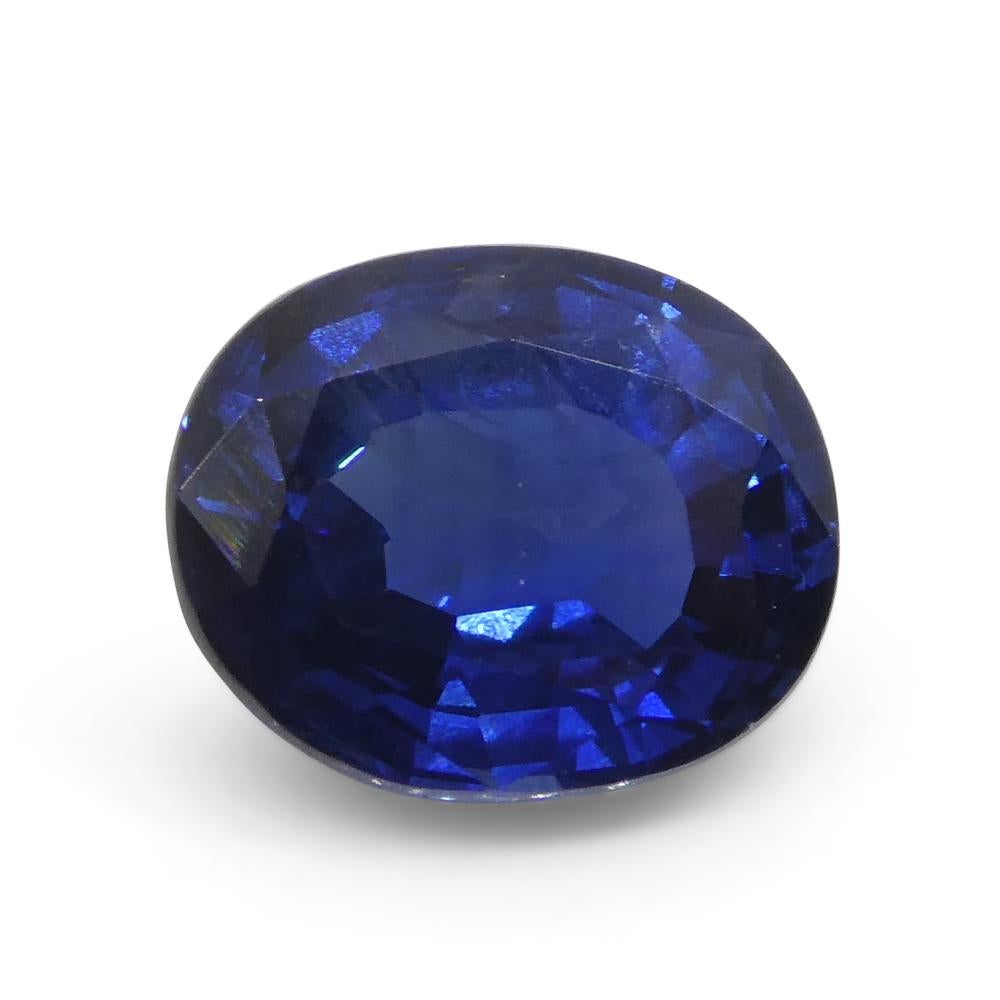 1.37ct Cushion Blue Sapphire from Nigeria For Sale 7