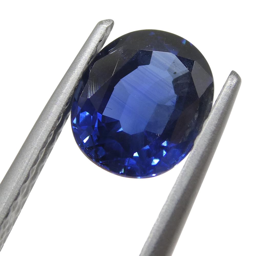 1.37ct Cushion Blue Sapphire from Nigeria In New Condition For Sale In Toronto, Ontario