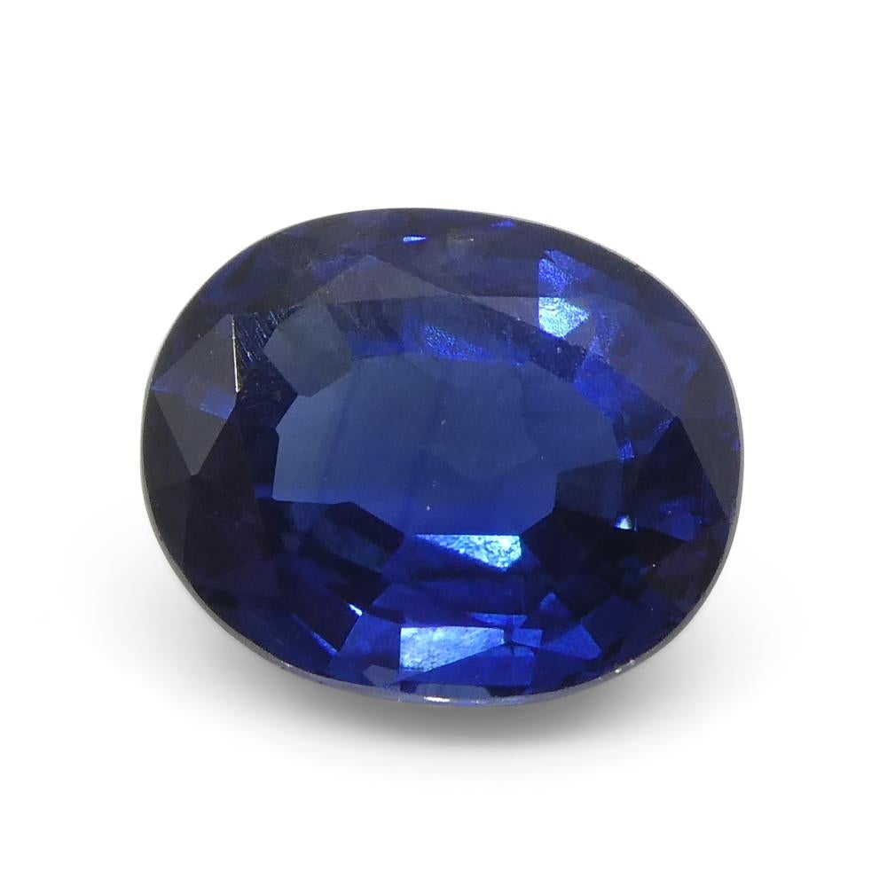 1.37ct Cushion Blue Sapphire from Nigeria For Sale 1