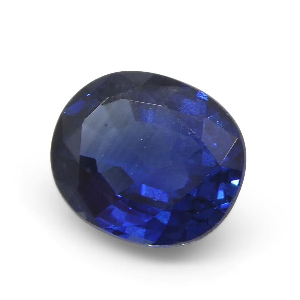 1.37ct Cushion Blue Sapphire from Nigeria For Sale 2