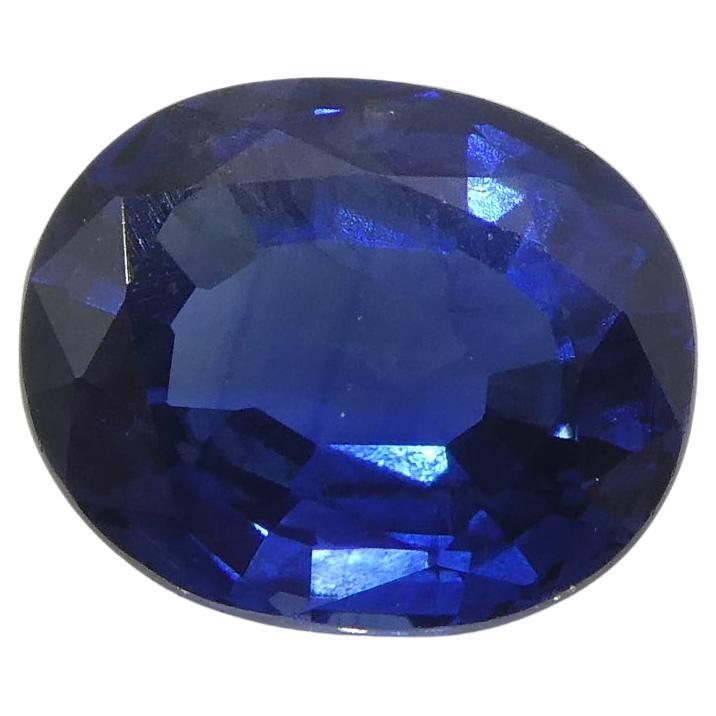 1.37ct Cushion Blue Sapphire from Nigeria For Sale