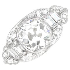 Used 1.37 Carat Cushion-Cut Diamond Engagement Ring, Platinum