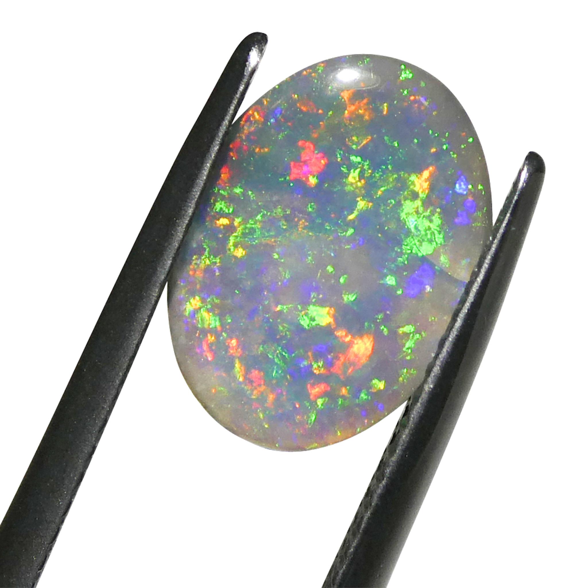1.37ct Opale grigio cabochon a forma libera dall'Australia in vendita 6