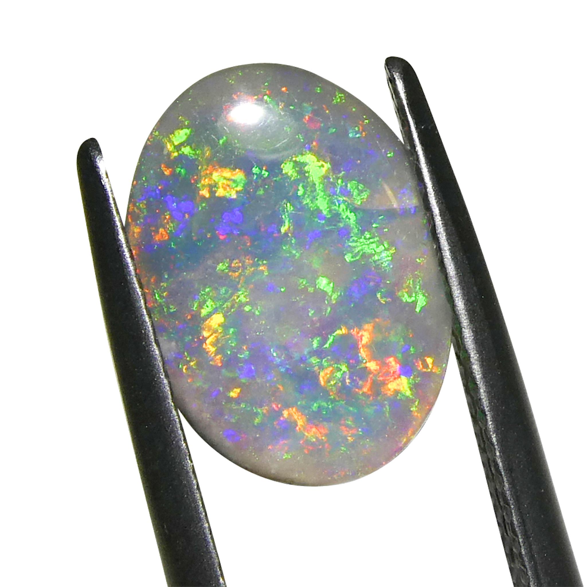 1.37ct Opale grigio cabochon a forma libera dall'Australia in vendita 9