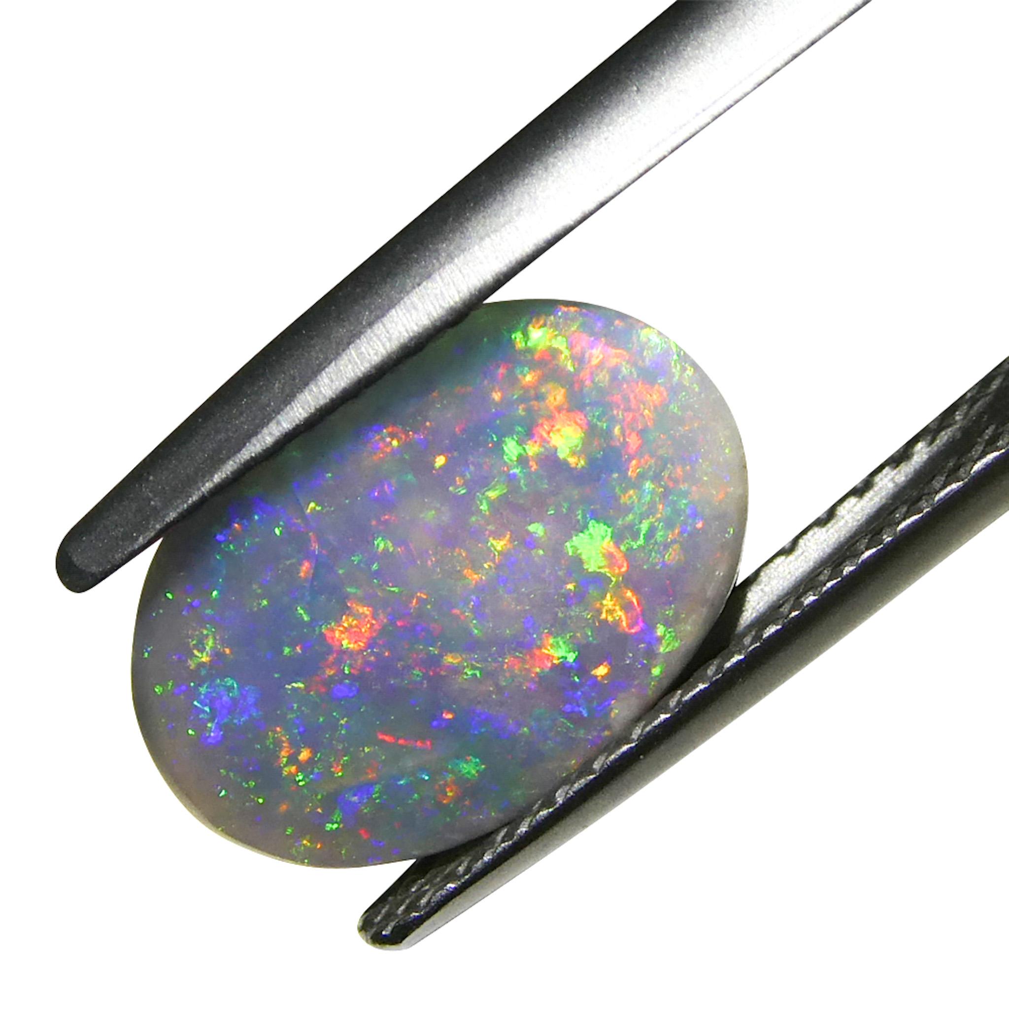 1.37ct Opale grigio cabochon a forma libera dall'Australia in vendita 12