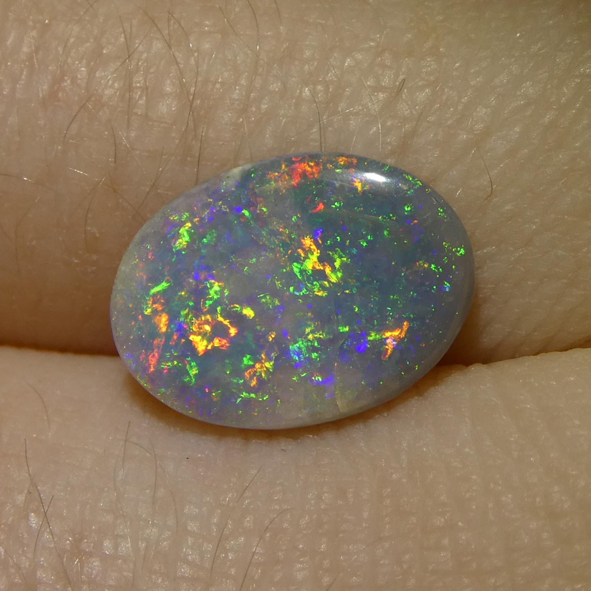 1.37ct Opale grigio cabochon a forma libera dall'Australia in vendita 13