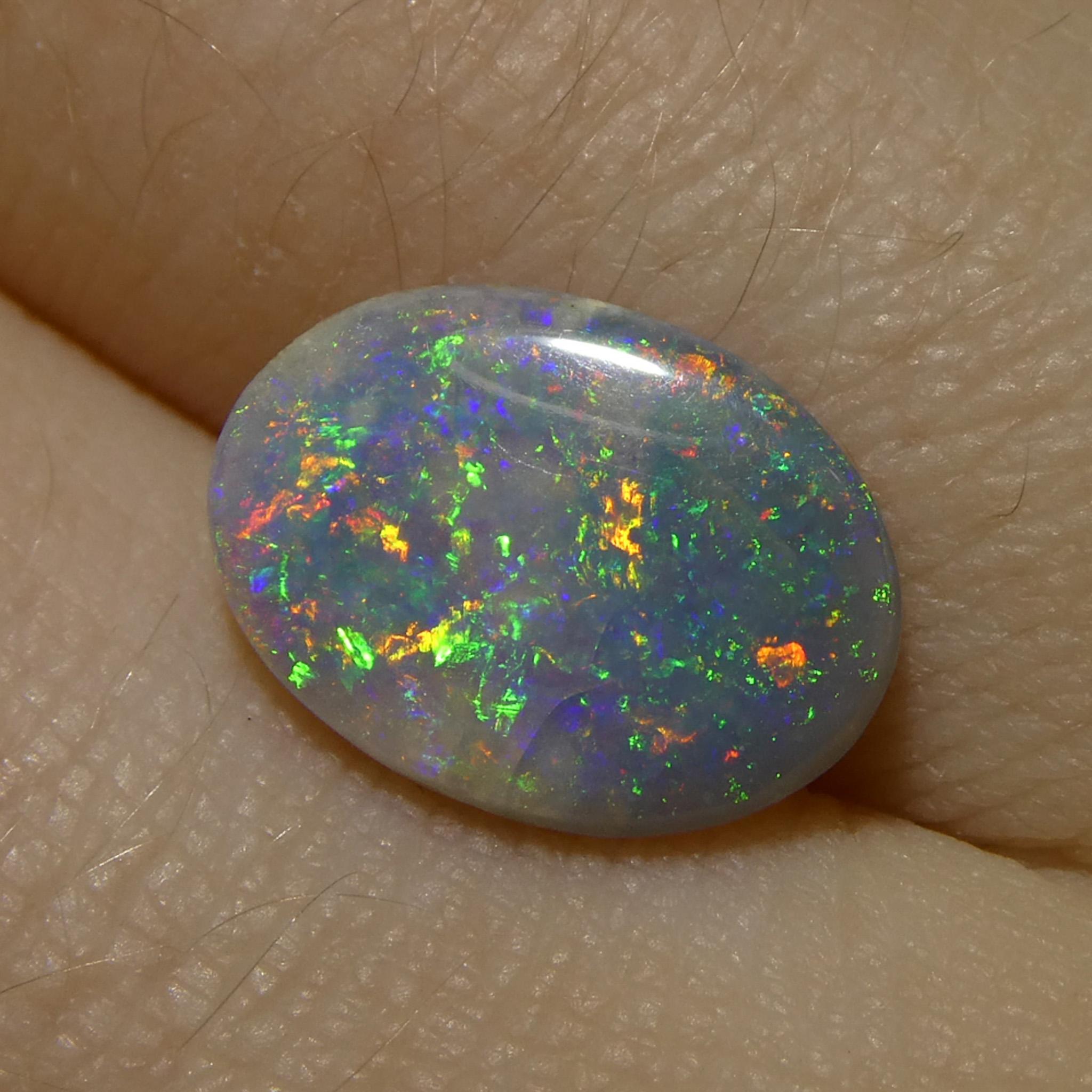 1.37ct Opale grigio cabochon a forma libera dall'Australia in vendita 15