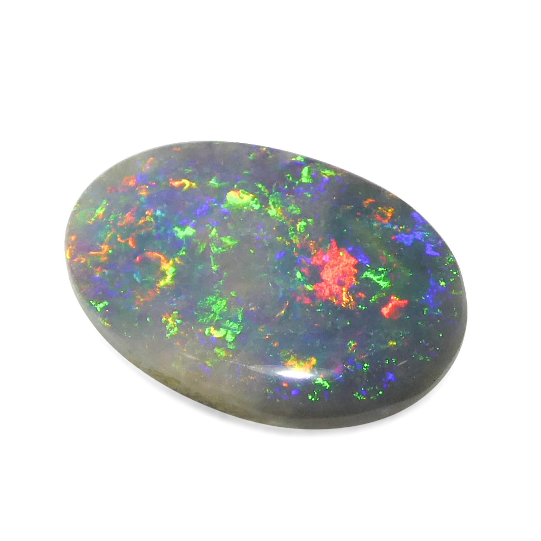 1.37ct Opale grigio cabochon a forma libera dall'Australia in vendita 2